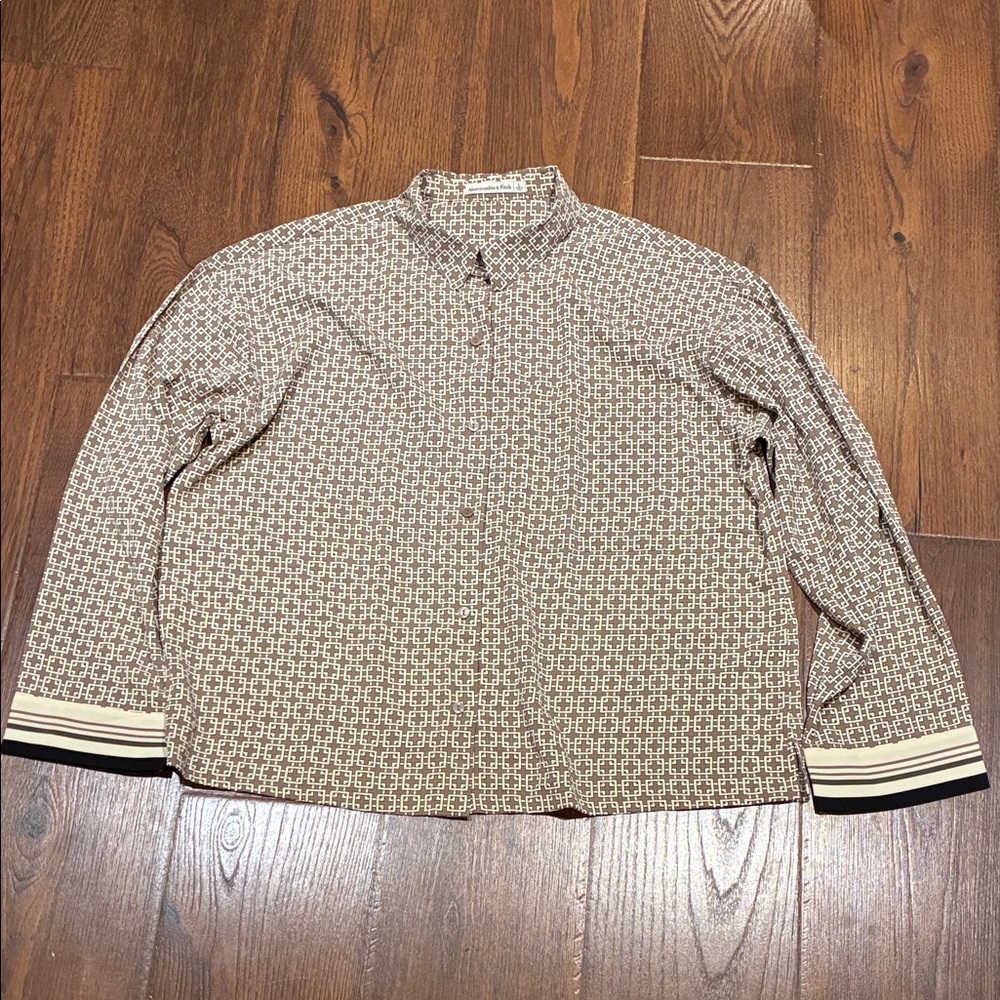 Abercrombie & Fitch Brown Patterned Blouse